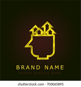 Ideas golden metallic logo