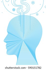 Ideas in head vector illustrations