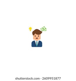 Ideas icon flat vector design