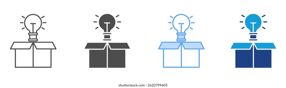 Ideas Icon Set Multiple Style Collection