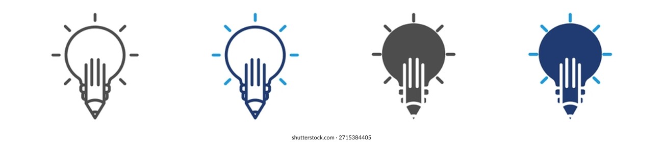 Conjunto de iconos de ideas Estilo múltiple