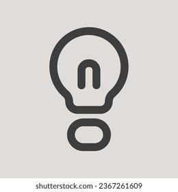 Ideensymbol im einfachen, flachen und minimalistischen Stil