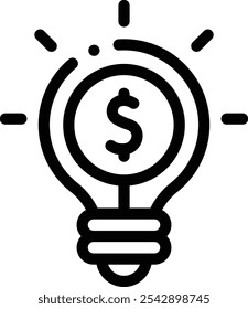 ideas icon. Thin Linear Style Design Isolated On White Background