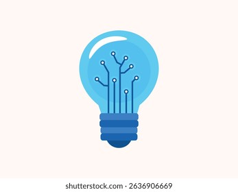 Ideas icon vector design illustration featuring a glowing lightbulb with rays, symbolizing creativity, innovation, inspiration, and brainstorming in a clean, modern, and minimalist style.