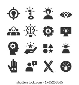 Ideas Icons - Illustration - Editable Vector Graphic