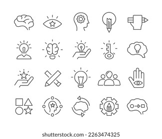 Ideas Icons - Vector Line. Editable Stroke.