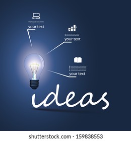 Ideas - Infographic Bulb Concept Design