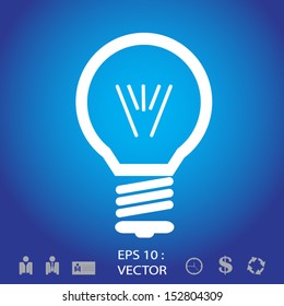 Ideas Lamp and bussiness icon, eps 10 vector