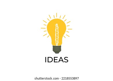 Ideas diseño de icono de bombilla de luz.
