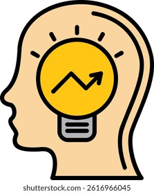 Ideas Line Filled Vector Icon Design