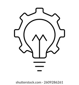 Ideas Line Icon. Startup, Success, Growth Editable Stroke Vector Illustration