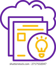 Ideias Linha de duas cores Vetor Linha de duas cores Ícone Design