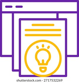 Línea de ideas Línea de Vector de dos colores Diseño de icono de Vector de dos colores