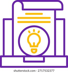 Línea de ideas Línea de Vector de dos colores Diseño de icono de Vector de dos colores