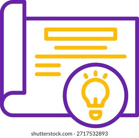Línea de ideas Línea de Vector de dos colores Diseño de icono de Vector de dos colores