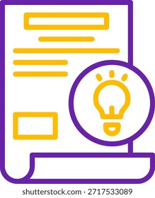 Línea de ideas Línea de Vector de dos colores Diseño de icono de Vector de dos colores