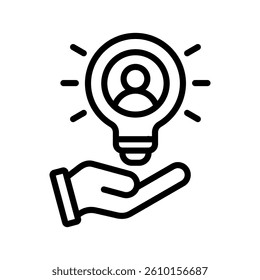 Ideas Line Vector Illustration On White Background.