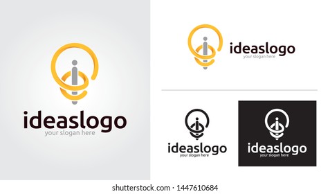 Ideas minimalist and creative logo set