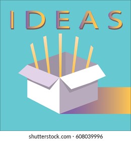 Ideas Mission Vision Vector Illustration