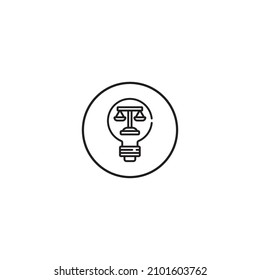 ideas outline style icon in circle