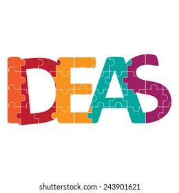 Ideas puzzle illustration