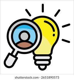 Ideas Search Icon Element For Design