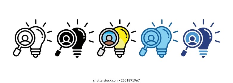 Ideas Search Icon Element For Design