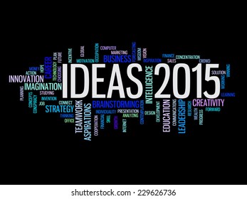  ideas para la estrategia en el concepto de nube de palabras de 2015