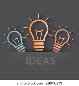 Ideas symbol,Blank for your text,clean vector