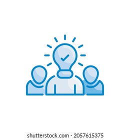  Ilustración del estilo de iconos de color azul vectorial Ideas. archivo EPS 10