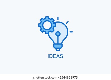 Icono de Vector de ideas o ilustración de logotipo