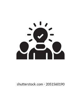  Ideas vector solid icon style illustration. EPS 10 file
