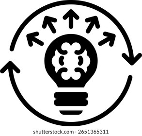 Ideation Icon Glyph Vector Illustration
