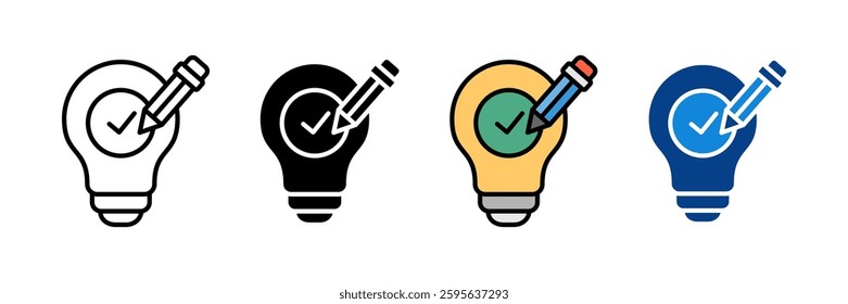 Ideation Icon Set Multiple Style Collection