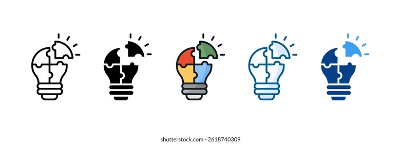 Ideation Icon Set Multiple Style Collection