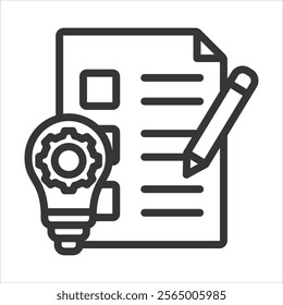 Ideation Outline Icon Vector Illustration