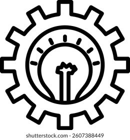 Ideation Phase Vector Iine Icon Design