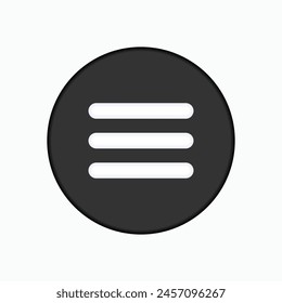 Icono idéntico. Símbolo de tres barras - Vector.
