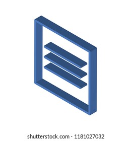 Is identical with isometric left top view 3D icon