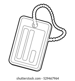 Identification army badge icon. Outline illustration of identification army badge vector icon for web