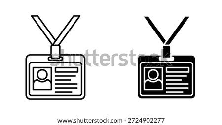 Identification badge icon graphic design. Vector icon illustrations