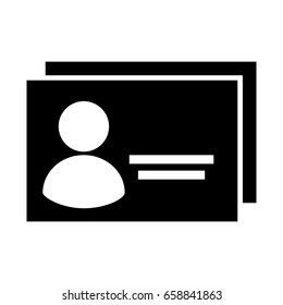 Identification badge isolated icon