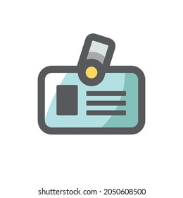Tarjeta de identificación Icono del vector de identificación Ilustración de dibujos animados