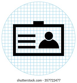 Identification card  -  black vector icon