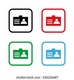 Identification card  - color vector icon