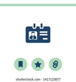 Identification card flat design illustration. Simple vector icon.