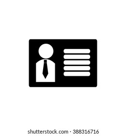 Identification card flat icon