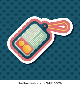 Identification card flat icon with long shadow