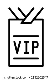Identification card flat line icon. Document control, Identity card badge. Outline sign for mobile concept and web design, store.