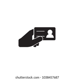 identification card in hands icon. Elements of cyber security icon. Premium quality graphic design. Signs and symbols collection icon for websites, web design, mobile app on white background